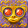 Символ игрового автомата King Bam Bam Фиолетово-желтый символ