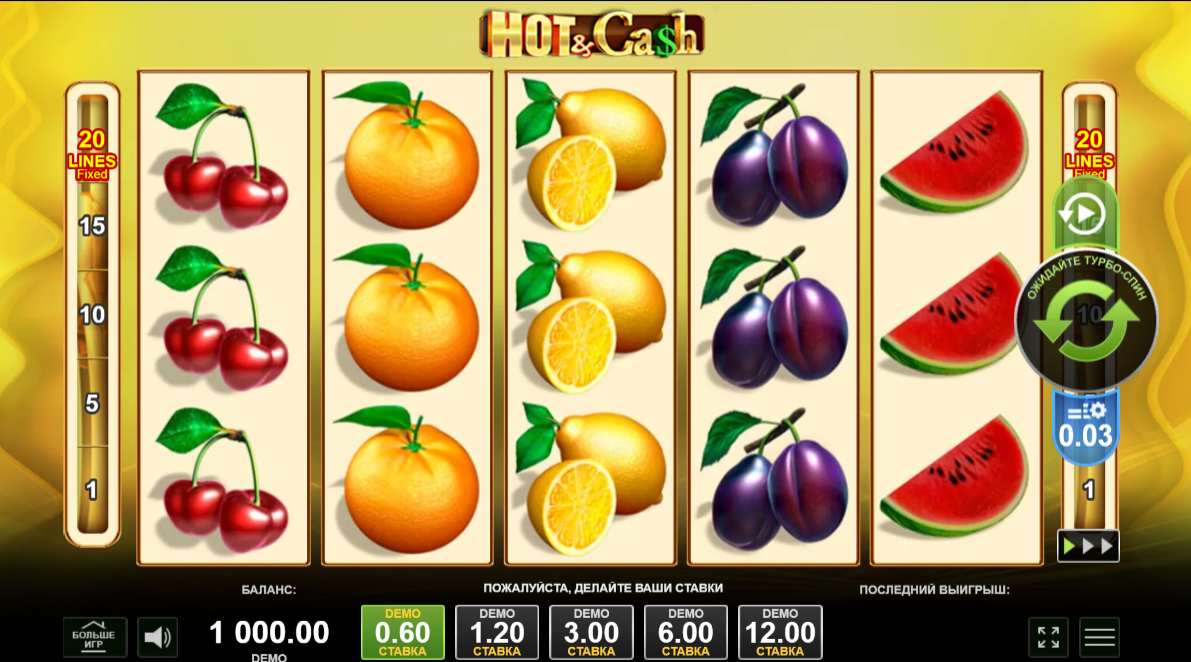 Изображение игрового автомата Hot Cash