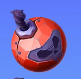 Символ игрового автомата Nuke World Красный круглый символ