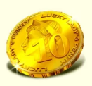 Символ игрового автомата Lucky Lady's Charm Deluxe Монета